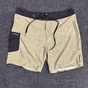 Dakine Board Shorts Mens Green Print Surf Beach Polyester Tribal